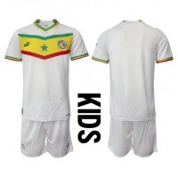 Senegal Domáci Detský futbalový dres MS 2022 Krátky Rukáv (+ trenírky)